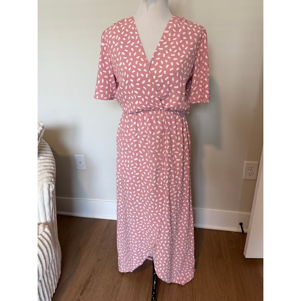 Fraiche by J Pink Pattern Dress- size small